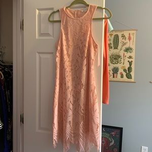 Blush lace dress - Francesca’s small. Worn once